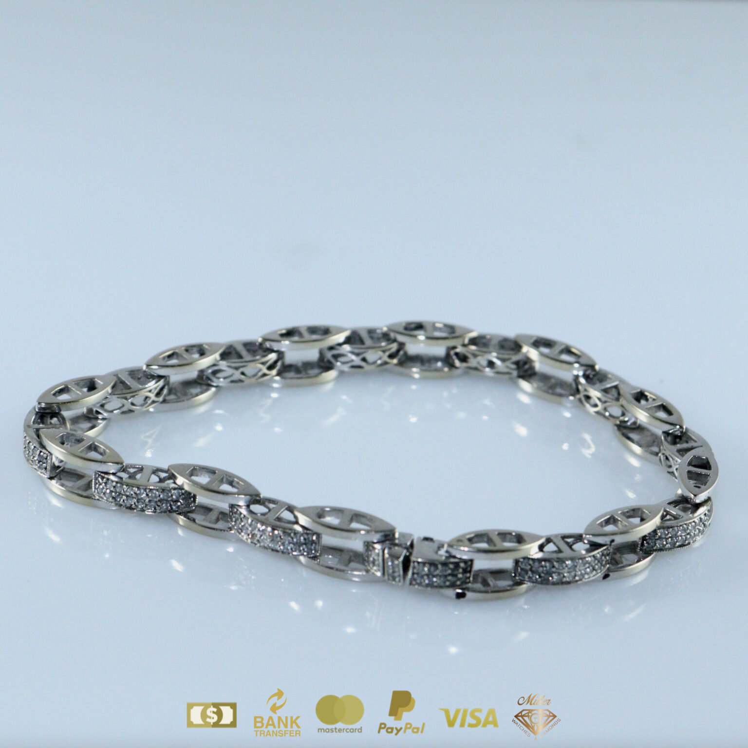 Pulsera Cubana De Oro Macizo De 14 Quilates De 2,7 Mm Y 18 Cm